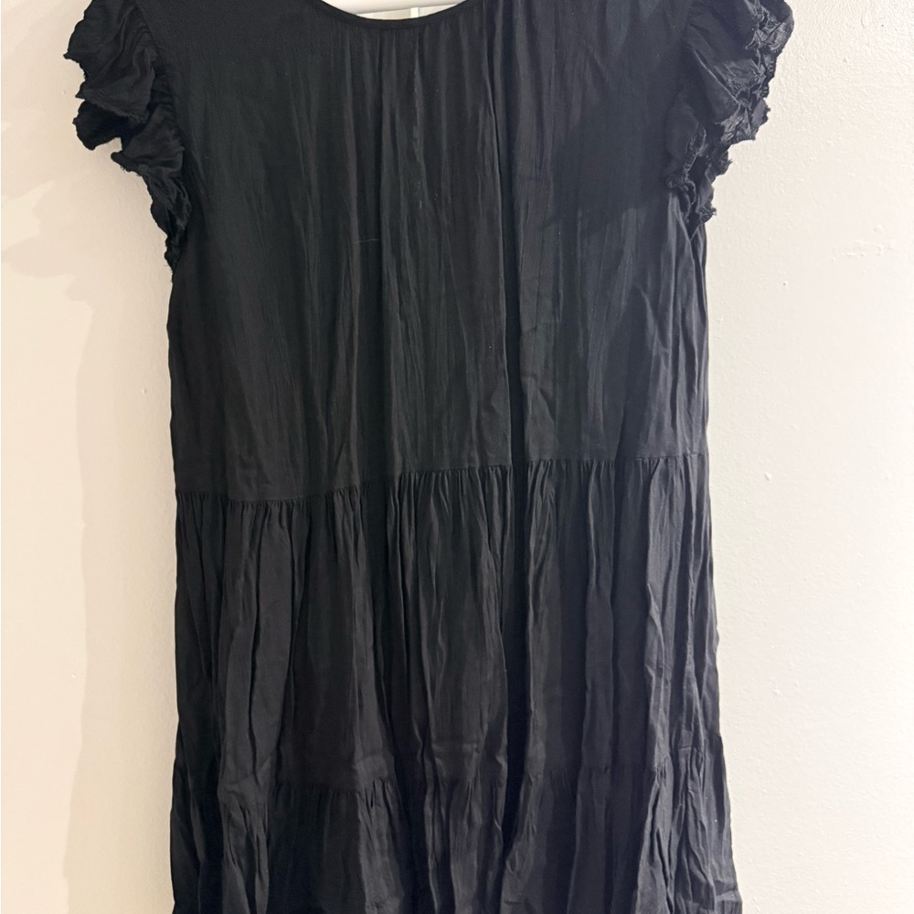 Wilfred Black Ruffle-Sleeve Sidonia dress